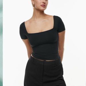 Forest Green Aritzia Contour Squareneck Top